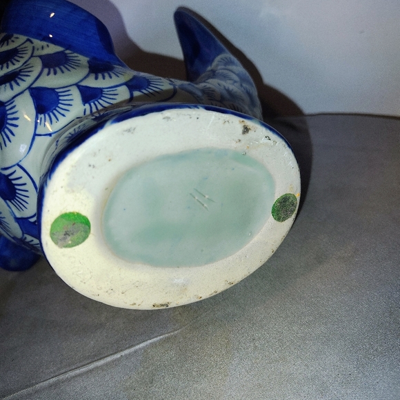 VTG Ashley Belle Fish Vase Blue & - Picture 4 of 4